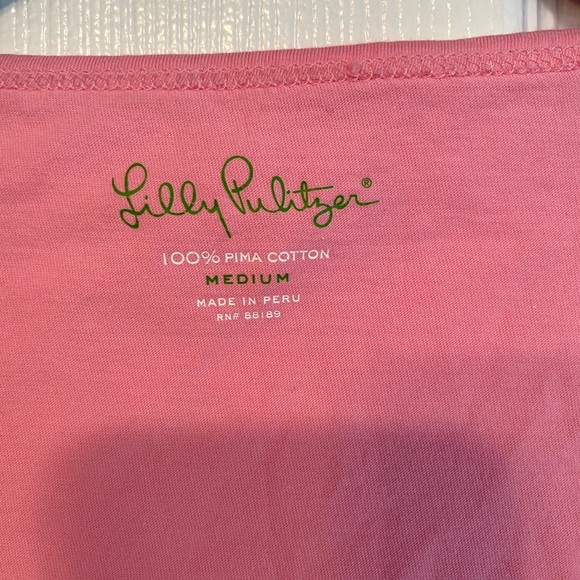 Lilly Pulitzer V-Neck Pink Top - Picture 2 of 4